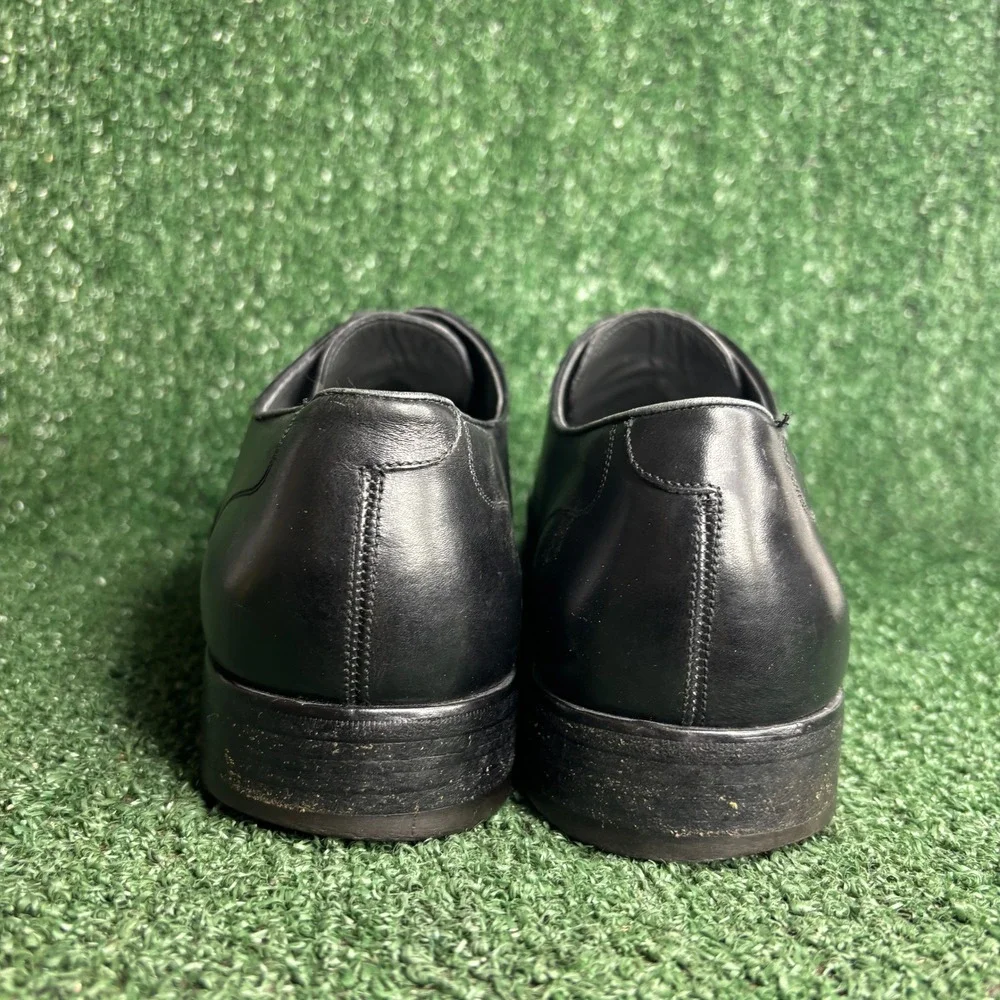 Bally Oronis Leather Lace Up Apron Toe Classic Oxford Dress Shoes Black Mens 12D